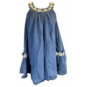 Cynthia Rowley - Daisy Denim Twirly Trapese Dress w/Pockets Sz 4T